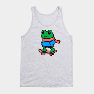 Frog on a Skateboard Tank Top